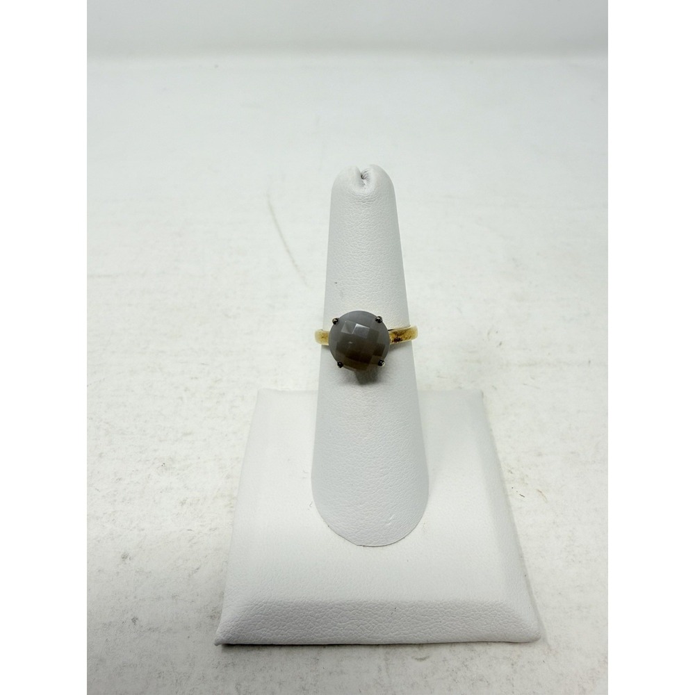 Shop LC Sri Lankan Titanium Moonstone Sterling Silver Solitaire Size 6 Ring 5632